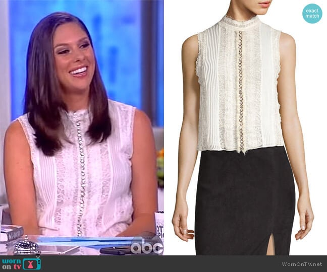 Valentine Sleeveless Top by Alice + Olivia worn by Abby Huntsman on The View