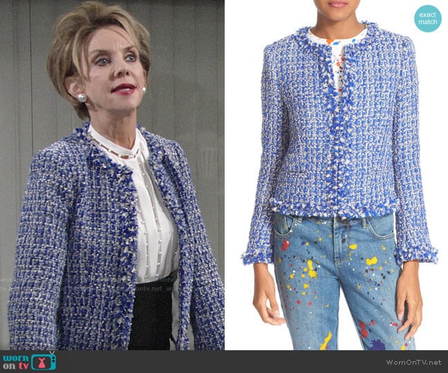 Alice + Olivia Nila Jacket worn by Gloria Abbott Bardwell (Judith Chapman) on The Young and the Restless