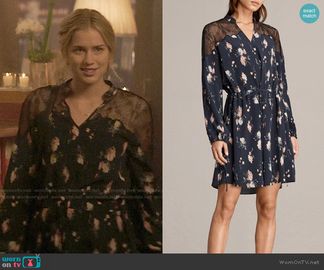 All Saints Laya Meadow Dress worn by Guinevere Beck (Elizabeth Lail) on You