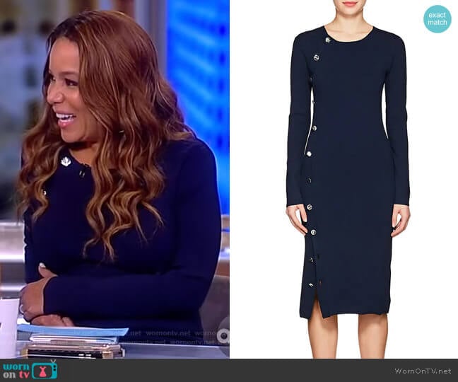 WornOnTV: Sunny’s navy button embellished dress on The View | Sunny ...