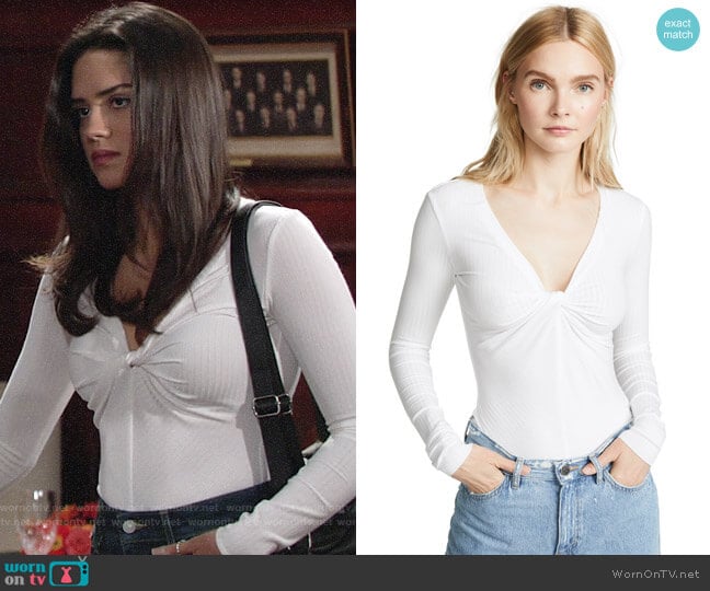 Bailey 44 Petula Top worn by Lola Rosales (Sasha Calle) on The Young and the Restless