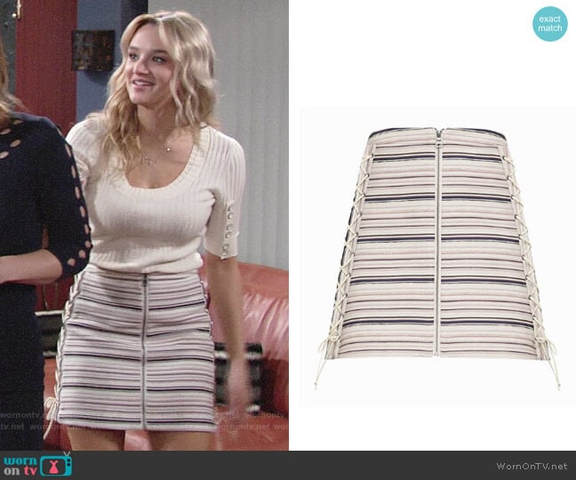 Bcbgmaxazria Brittany Skirt worn by Summer Newman (Hunter King) on The Young and the Restless