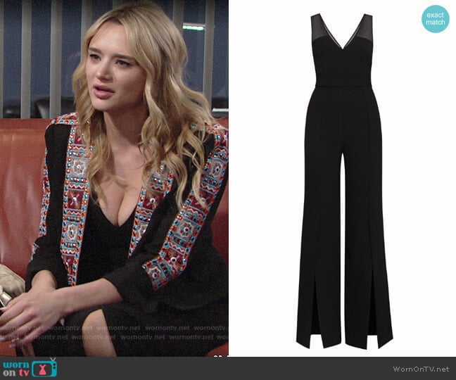 Bcbgmaxazria Vicktoria Jumpsuit worn by Summer Newman (Hunter King) on The Young and the Restless