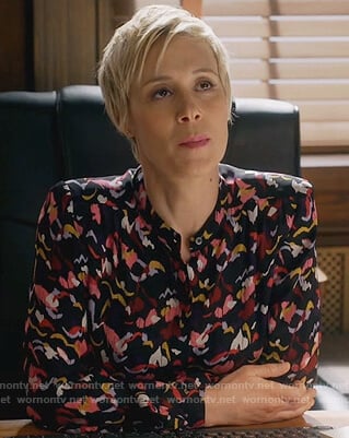 Bonnie’s abstract print blouse on How to Get Away with Murder