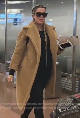 Khloe’s brown fur coat on Keeping Up with the Kardashians