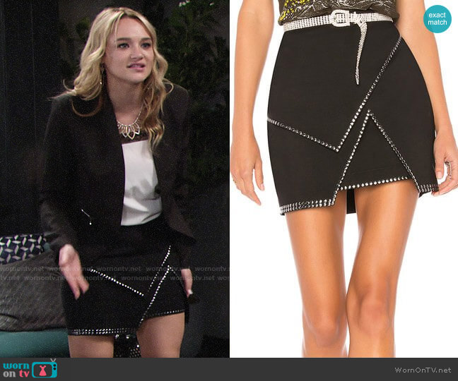 by the way Carly Studded Mini Skirt  worn by Summer Newman (Hunter King) on The Young & the Restless