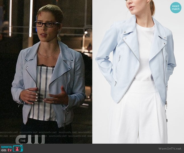 Club Monaco Kapri Jacket worn by Felicity Smoak (Emily Bett Rickards) on Arrow