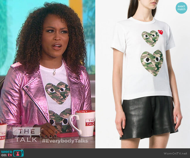 Heart Eyes T-Shirt by Comme Des Gargons Play worn by Eve on The Talk