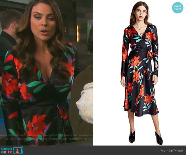 Woven Wrap Dress by Diane von Furstenberg worn by Chloe Lane (Nadia Bjorlin) on Days of our Lives