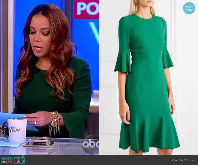 WornOnTV: Sunny’s green bell sleeve midi dress on The View | Sunny ...