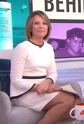 Dylan’s white bell sleeve dress on Today