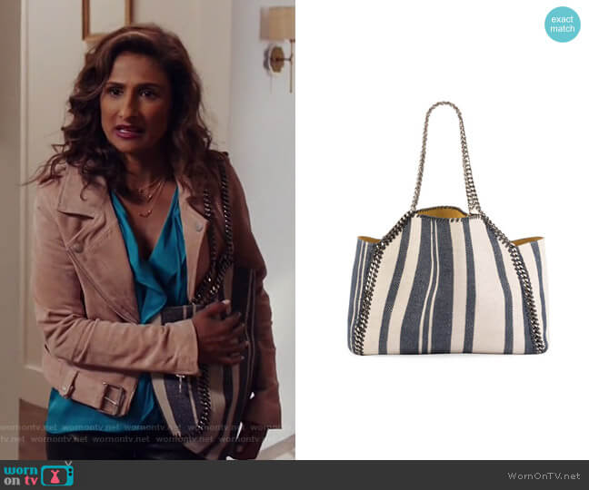 Falabella Reversible Tote Bag by Stella McCartney worn by Emet Kamala-Sweetzer (Sarayu Blue) on I Feel Bad