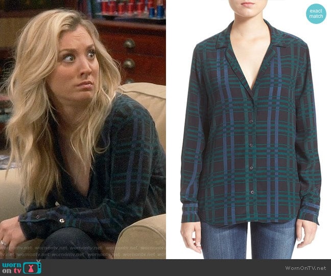 Equipment Adalyn Plaid Shirt worn by Penny Hofstadter (Kaley Cuoco) on The Big Bang Theory