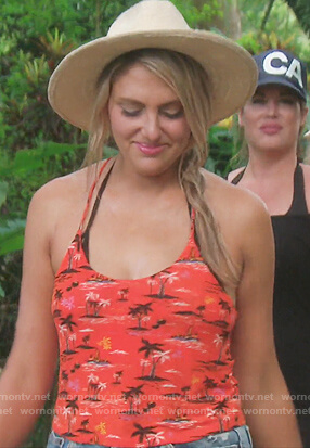 Gina’s palm tree print cami on The Real Housewives of Orange County