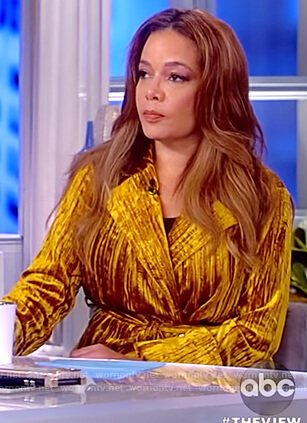 Sunny's gold velvet blazer on The View