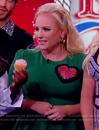 Meghan’s green heart embellished dress on The View