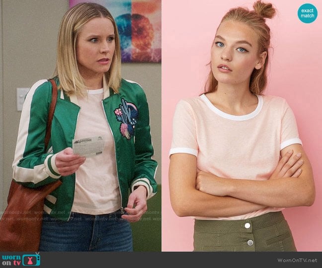 H&M Short T-shirt worn by Eleanor Shellstrop (Kristen Bell) on The Good Place