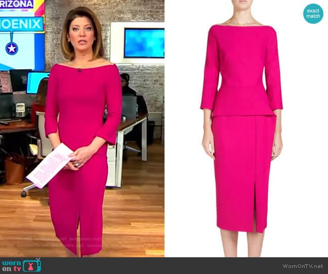 Ardingly Dress by Roland Mouret worn by Norah O'Donnell on CBS Mornings