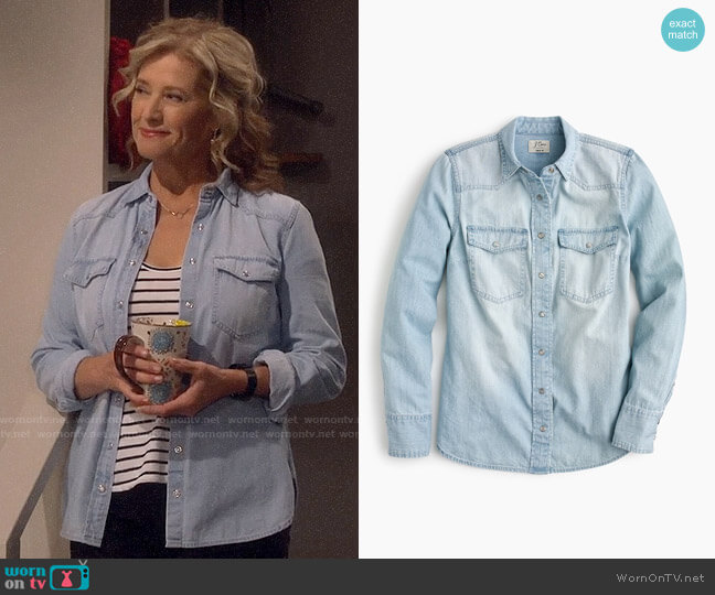 j crew western shirt