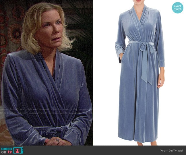 Jonquil Velvet Robe worn by Brooke Logan (Katherine Kelly Lang) on The Bold and the Beautiful