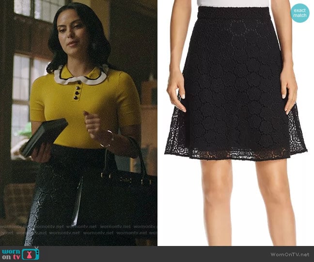 Kate Spade Floral-Lace A-Line Skirt worn by Veronica Lodge (Camila Mendes) on Riverdale