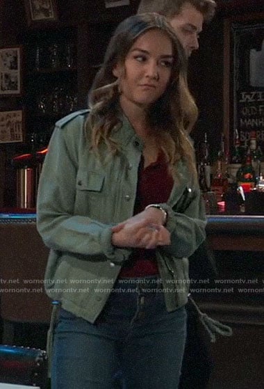 Kristina’s army jacket on General Hospital