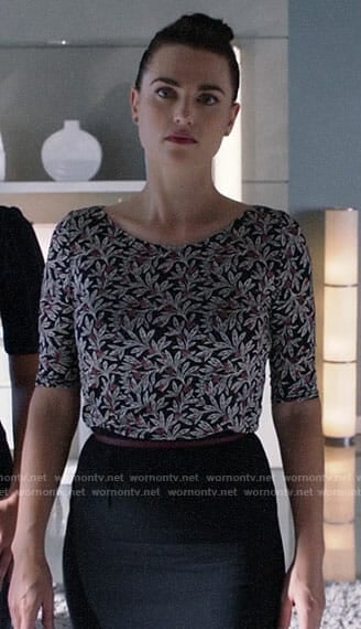 Lena’s floral top on Supergirl