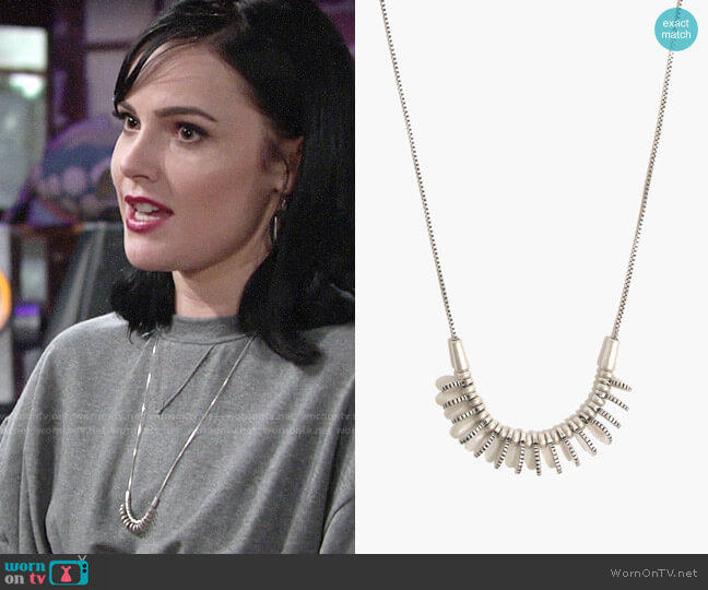 Madewell Mini Coinmix Necklace worn by Tessa Porter (Cait Fairbanks) on The Young and the Restless