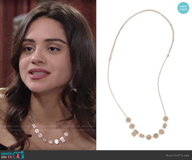 Madewell Holding Pattern Necklace worn by Lola Rosales (Sasha Calle) on The Young and the Restless