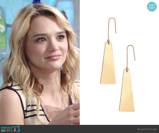 Madewell Petaldrop Earrings worn by Summer Newman (Hunter King) on The Young and the Restless