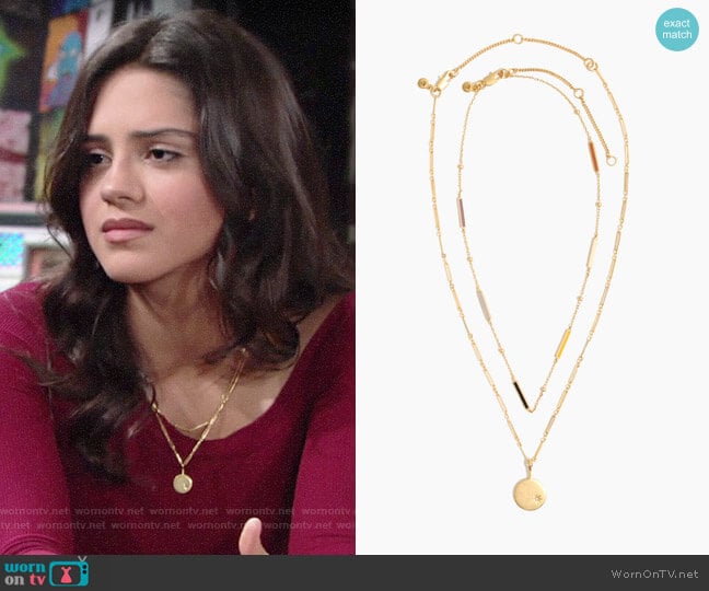 Madewell Spark Pendant Necklace worn by Lola Rosales (Sasha Calle) on The Young and the Restless