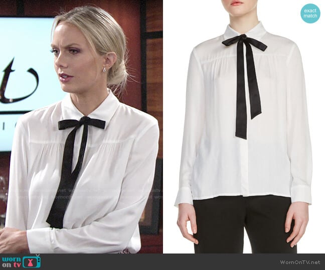 Maje Caryota Blouse worn by Abby Newman (Melissa Ordway) on The Young and the Restless