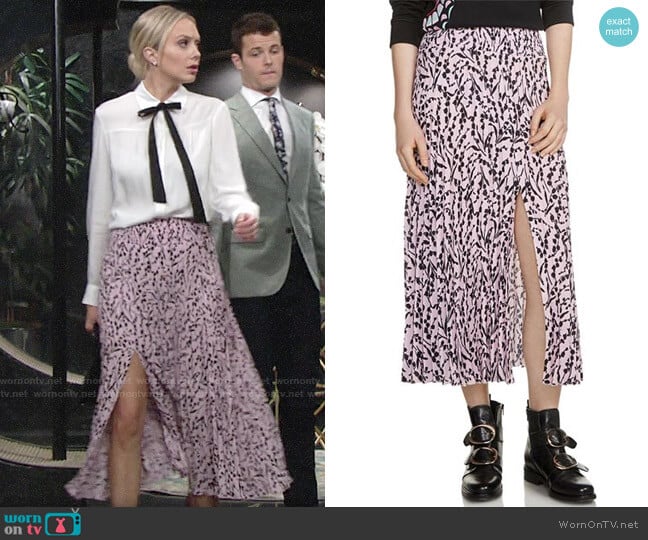 Maje Javina Skirt worn by Abby Newman (Melissa Ordway) on The Young and the Restless