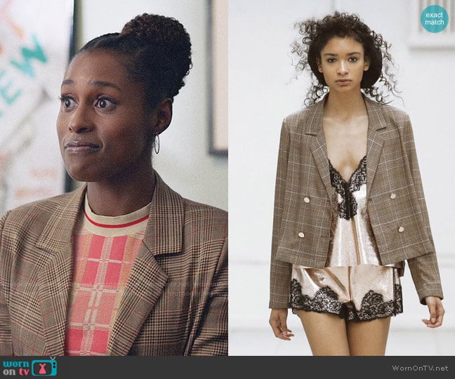 Maki Oh AW 2018 Collection Plaid Jacket worn by Issa Dee (Issa Rae) on Insecure