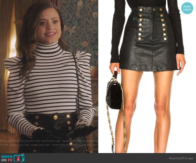 Marissa Webb Rowena Leather Skirt worn by Maggie Vera (Sarah Jeffery) on Charmed