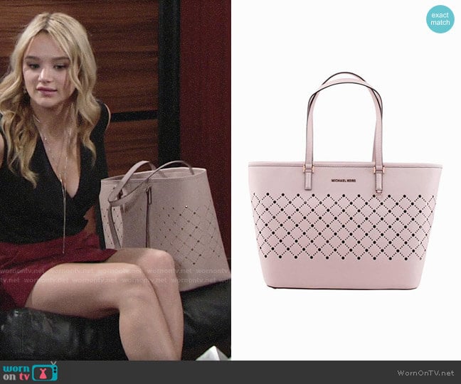 Michael Kors Violet Bag worn by Summer Newman (Hunter King) on The Young and the Restless