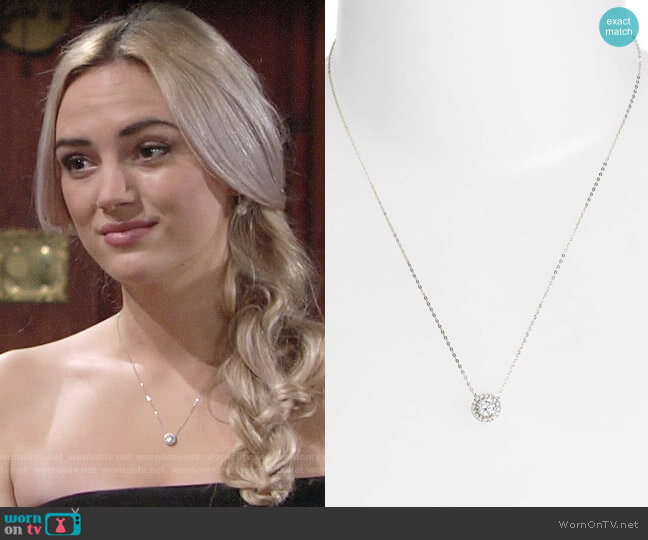 Nadri Pendant Necklace by Nadri worn by Summer Newman (Bayley Corman) on The Young & the Restless