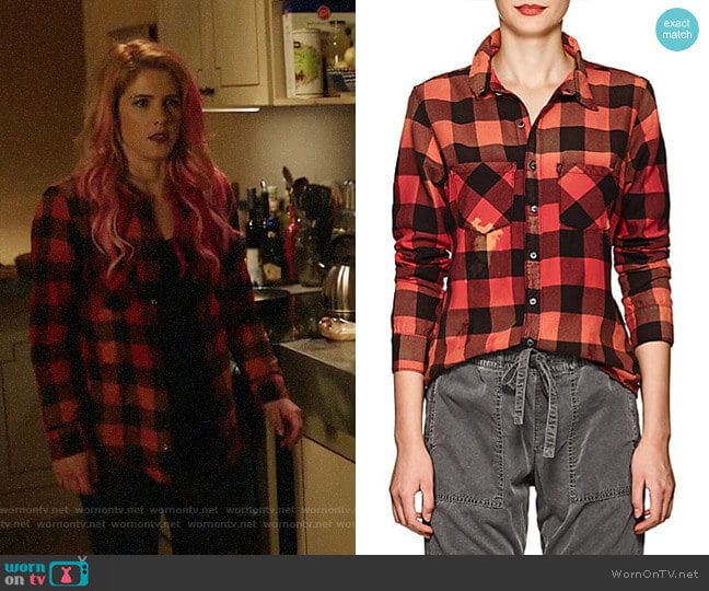 NSF Kimberly Check Shirt worn by Felicity Smoak (Emily Bett Rickards) on Arrow