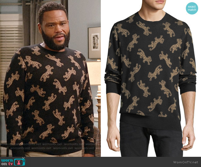 Ovadia and outlet sons leopard sweater