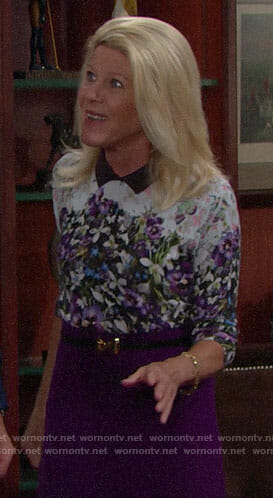 Pam’s floral sweater on The Bold and the Beautiful