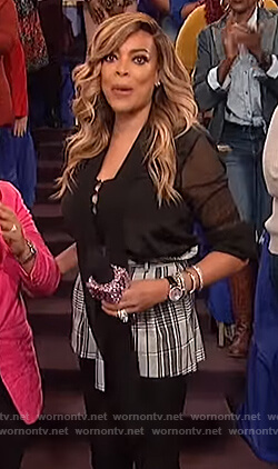 Wendy’s plaid paperbag shorts on The Wendy Williams Show