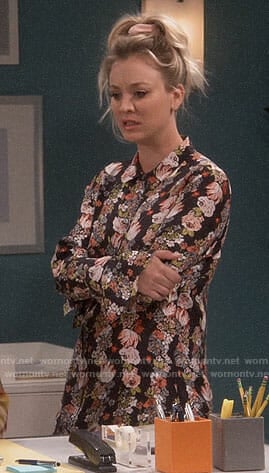 Penny’s floral shirtdress on The Big Bang Theory