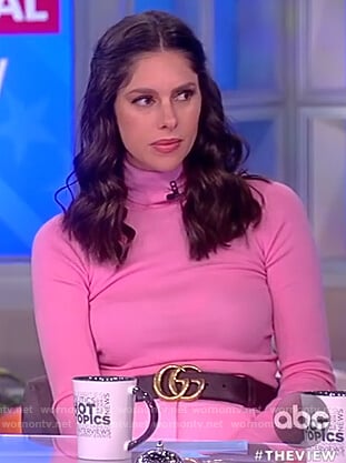 Abby's pink turtleneck sweater on The View