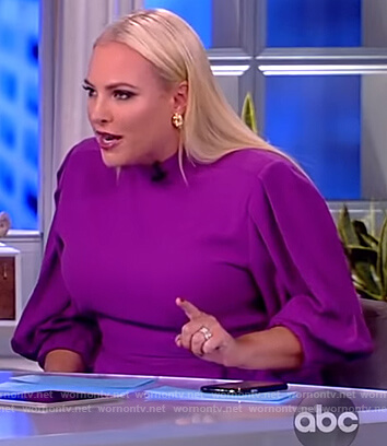 Meghan’s purple tie waist dress on The View