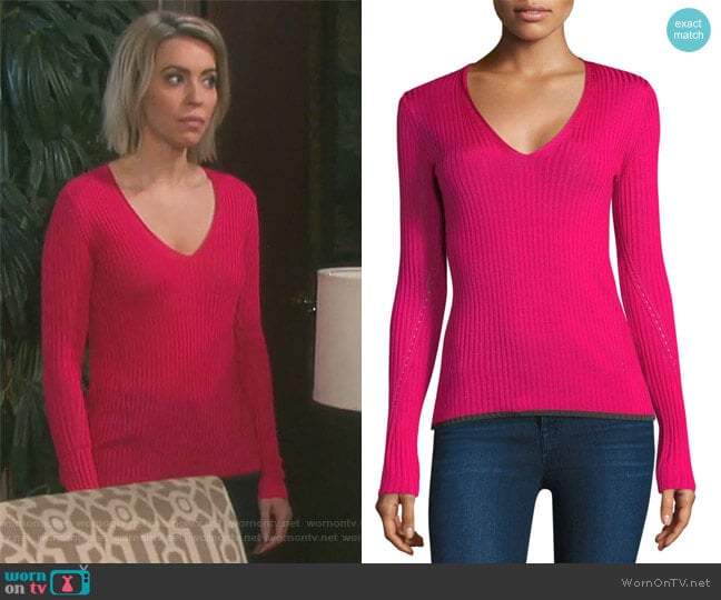 Alyssa Sweater by Rag & Bone worn by Farah LeeAllen Fath on Days of Our Lives worn by Mimi Lockhart (Farah Fath) on Days of our Lives