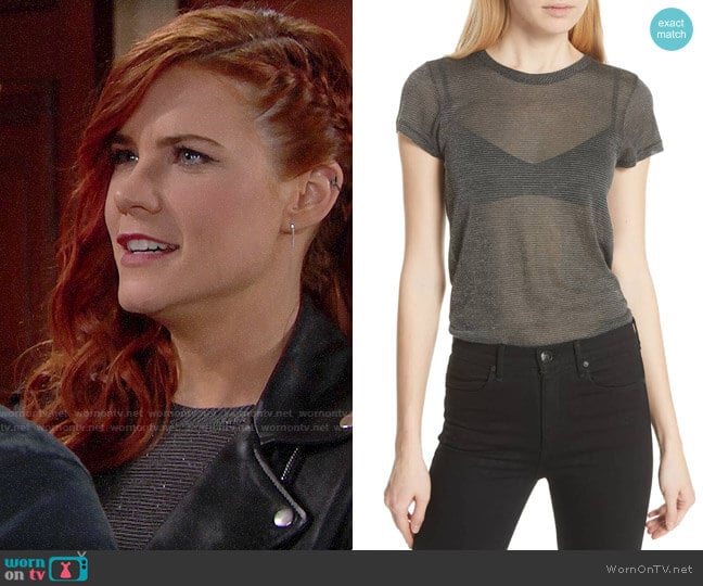 Rag & Bone Dawson Tee worn by Sally Spectra (Courtney Hope) on The Bold and the Beautiful