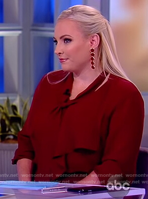 Meghan’s red ruffle blouse on The View