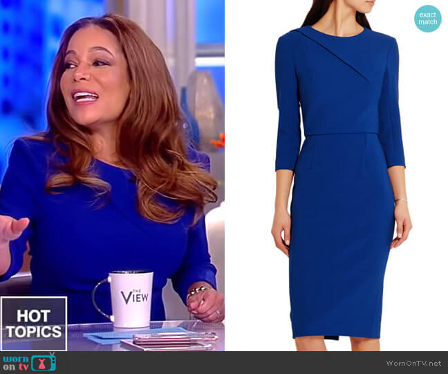 WornOnTV: Sunny’s blue stitch sheath dress on The View | Sunny Hostin ...