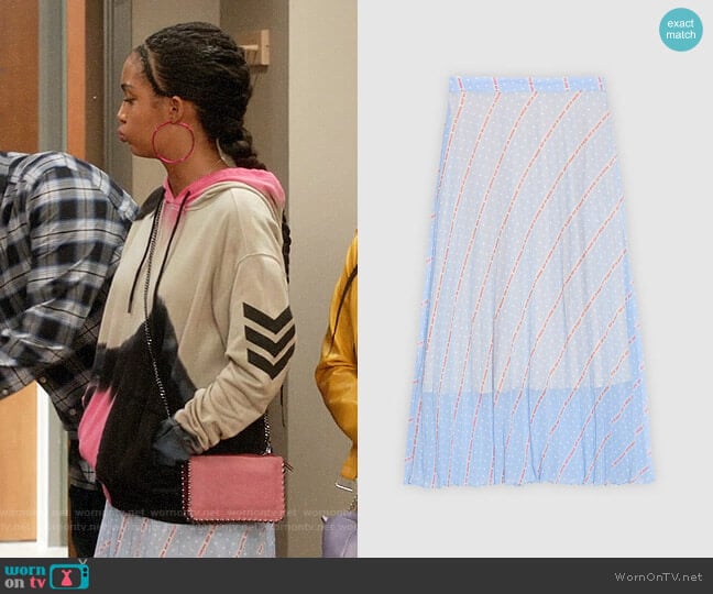 Sandro Eode Skirt worn by Zoey Johnson (Yara Shahidi) on Black-ish