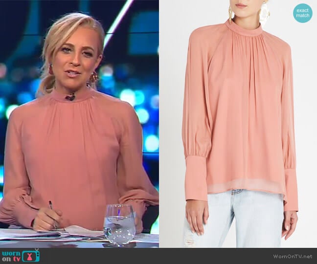 Dream Scene Top by Sass & Bide worn by Carrie Bickmore on The Project